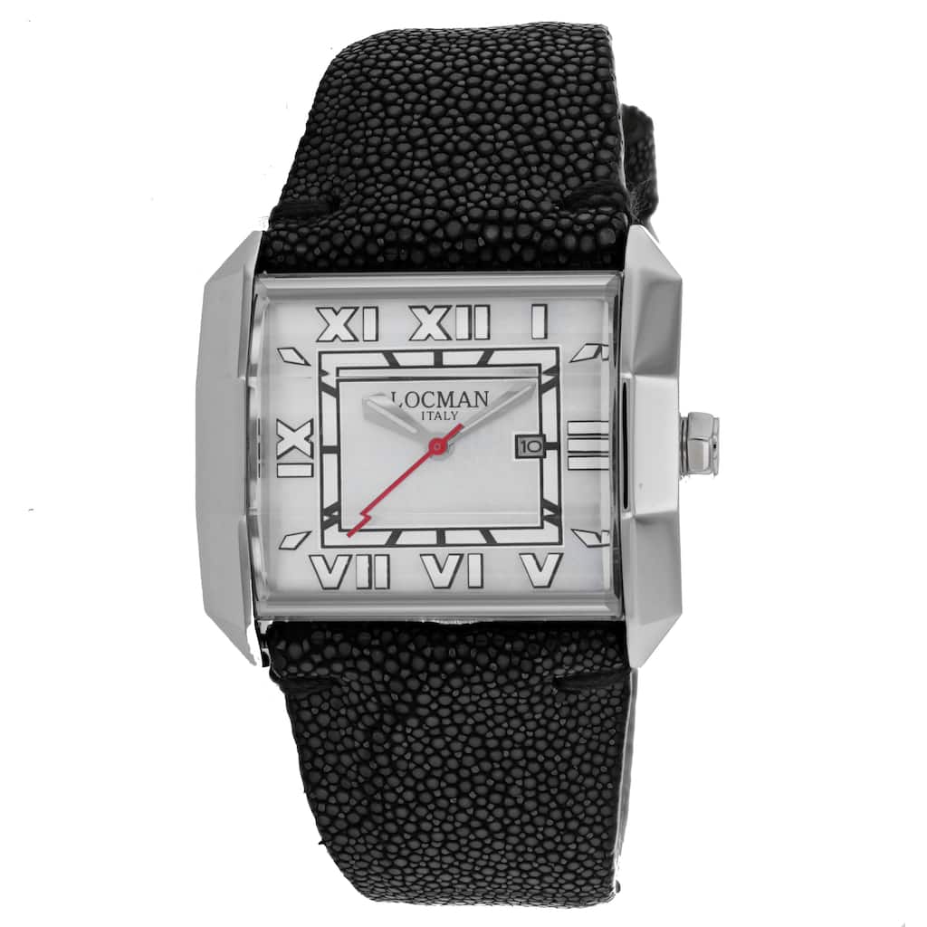 Locman Men's Diamond Otto White Dial Watch - 232MOPWH/BK STG - 6 (36)