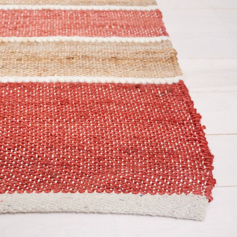 SAFAVIEH Handmade Striped Kilim Tenisha Stripe Wool Rug