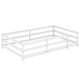 preview thumbnail 33 of 70, Full Size Montessori Floor Bed with Safety Fence, Solid Pine Wood Frame, Kids Low-Profile Bed for Boys and Girls, Easy Assembly