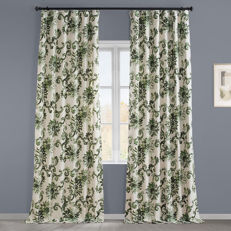 Exclusive Fabrics Indonesian Printed Cotton Twill Curtain (1 Panel)