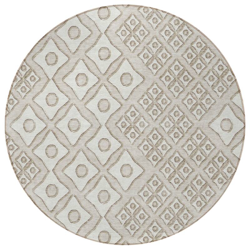 HomeRoots Geometric Transitional Rectangle Outdoor Rug