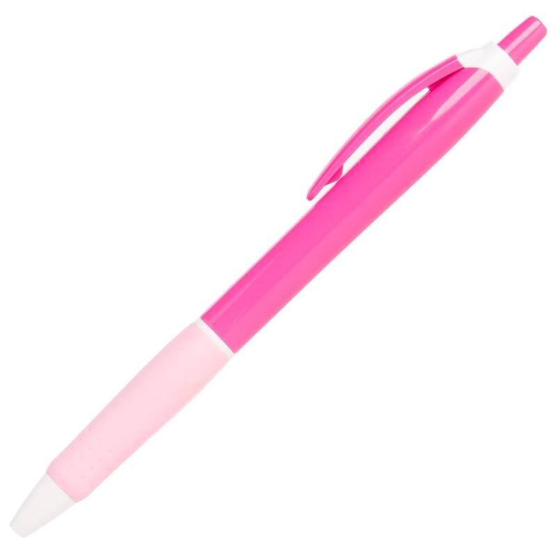 Paper Junkie 100 Pack Pink Retractable Ballpoint Pens, Black Ink, Office and School Writing Supplies, Journals