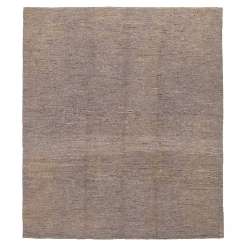ECARPETGALLERY Flat-Weave Natural Grey Wool Tapestry Kilim - 7'11 x 9'3 - Grey - 7'11 x 9'3