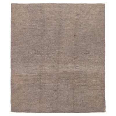 ECARPETGALLERY Flat-Weave Natural Grey Wool Tapestry Kilim - 7'11 x 9'3