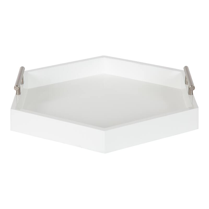 Kate and Laurel Lipton Hexagon Decorative Tray - 18x18