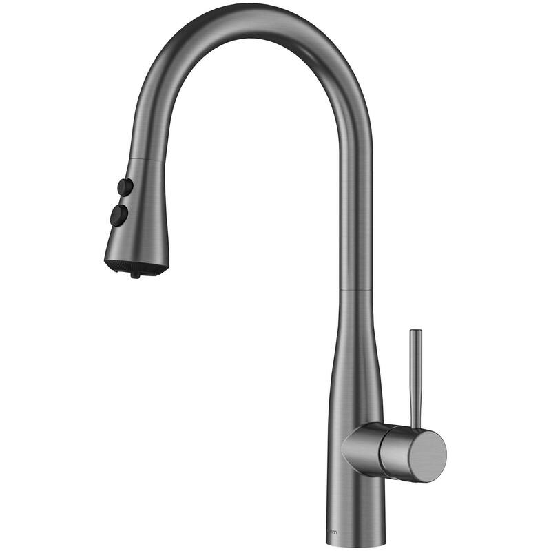 Karran USA KKF750 Faraday 1.8 GPM Single Hole Pull Down Kitchen Faucet - Spot-Free Gunmetal Grey