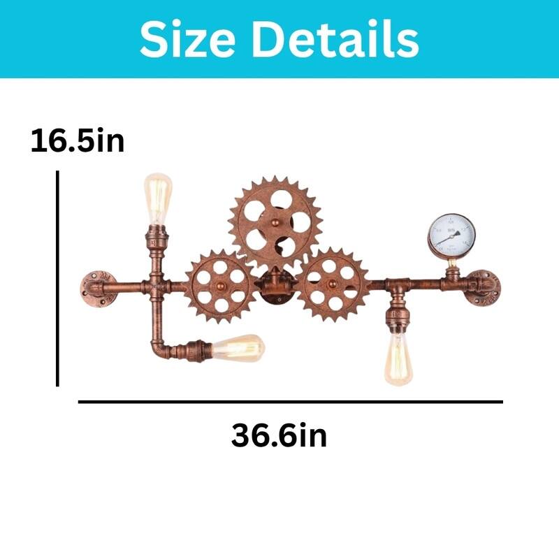 Farmhouse wall lamp bronze light fixture metal wall light