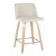 Option Cream Fabric/Square Chrome Footrest