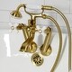 preview thumbnail 22 of 34, Kingston Brass Tub Wall Mount Clawfoot Tub Faucet with Hand Shower
