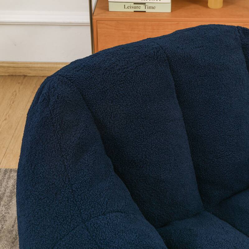 Modern Teddy Bean Bag Chair with Memory Foam Filler, Set of 1