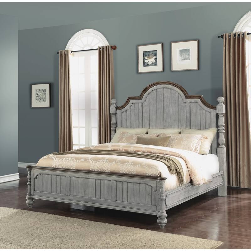 Plymouth Gray King Poster Bed by Flexsteel