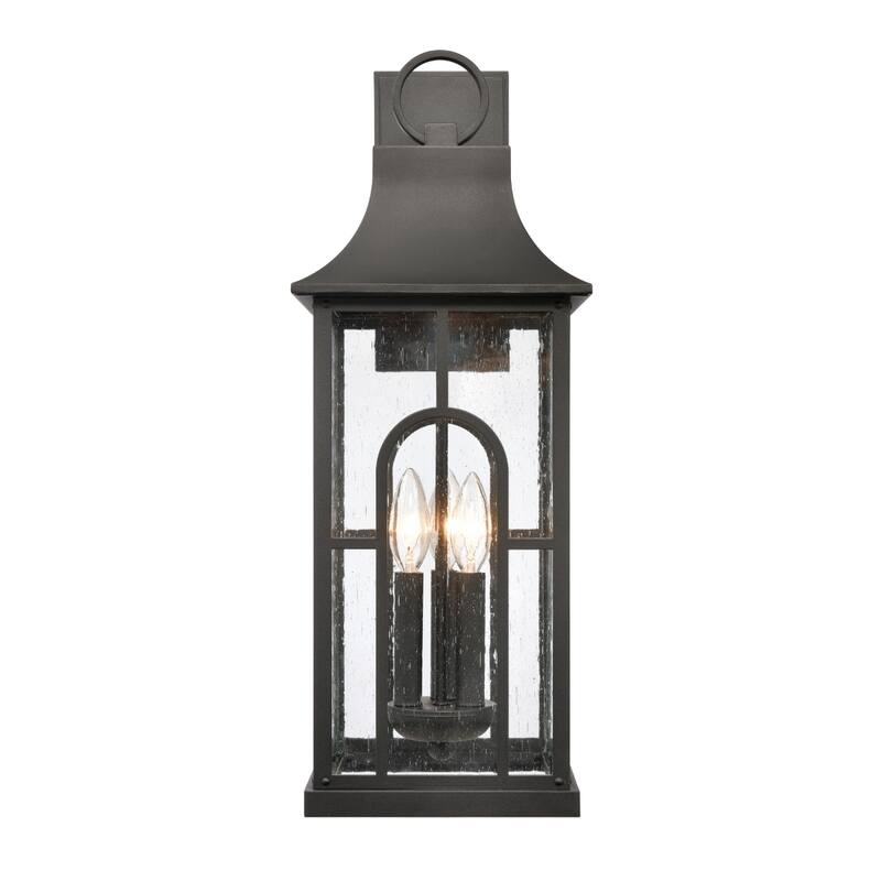 Triumph 1-Light Textured Black Outdoor Sconce - 23 inch Tall - Textured Black