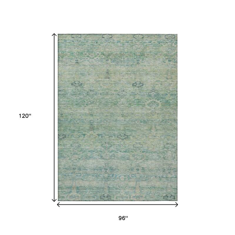 HomeRoots Oriental Traditional Rectangle Outdoor Rug