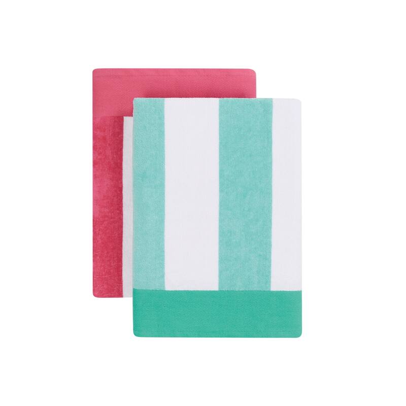 Oceanfront Resort Cabana Stripe 2 Pack Beach Towel - 36x72