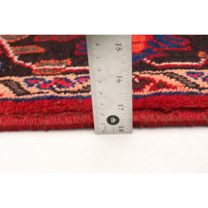 Hand-knotted Caucasus Kula Red Wool Rug - 4'9 x 7'7/4'9" x 7'7"