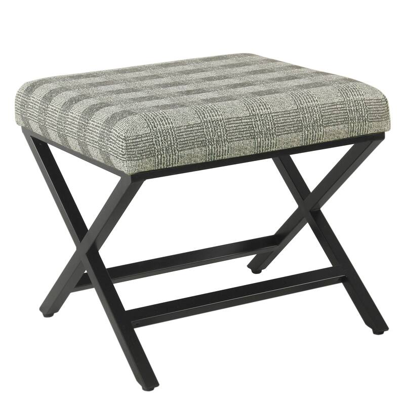Porch & Den Boucher Modern Metal X-base Square Ottoman