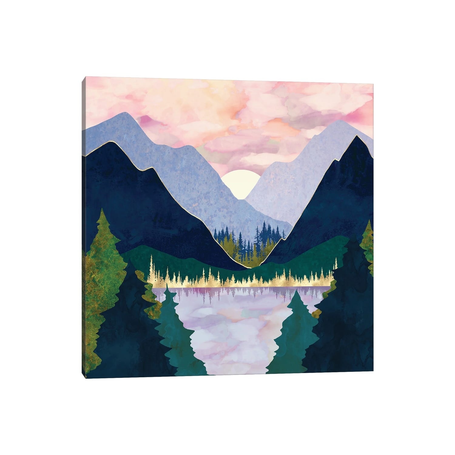 iCanvas "Winter Mountain Lake" by SpaceFrog Designs Canvas Print