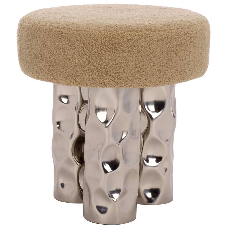 SAFAVIEH Couture Aubrie Teddy Fabric Ottoman