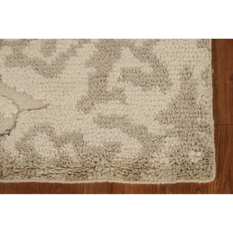 Abstract Moroccan Accent Rug Handmade Oriental Wool Carpet - 2'0"x 3'0"