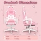 preview thumbnail 43 of 46, BOSSIN Gaming Chair with Cat Ears and Cat Paw Cushion Pillow,Cute Kawaii Reclining Computer Chair for Girl with Footrest