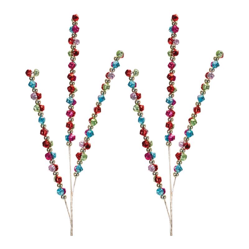 Jingle Bell Christmas Sprays - 32" - Set of 2