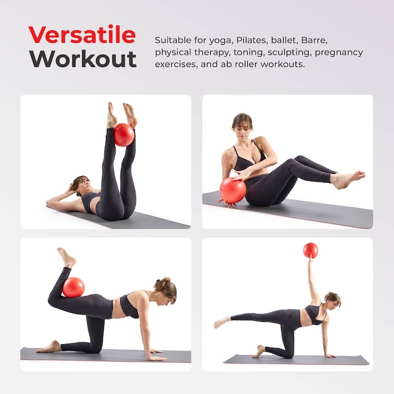 Sunny Health & Fitness Premium Pilates Ball 9" - SF-EB01-RD