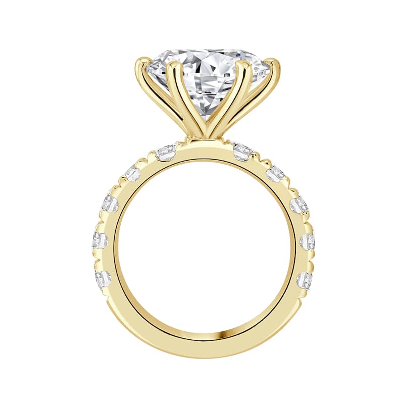 Auriya 14k Gold 7ctw Round Lab Grown 6-Prong Diamond Engagement Ring (E-F VS)