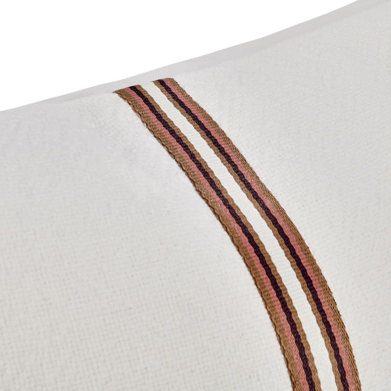 Villa by Classic Home Ralph Sangria Cotton Linen Throw Pillow