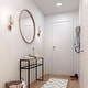 preview thumbnail 4 of 11, Velus Modern Contemporary Gold 1-light Long Bar Bathroom Vanity Light Glass Wall Sconce