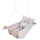 preview thumbnail 1 of 8, Light Grey 3 Modes Canvas Hammock Swing with 5-Point Harness Ideal Gift for Kids - 27.56 x 15.75 x 7.87 in