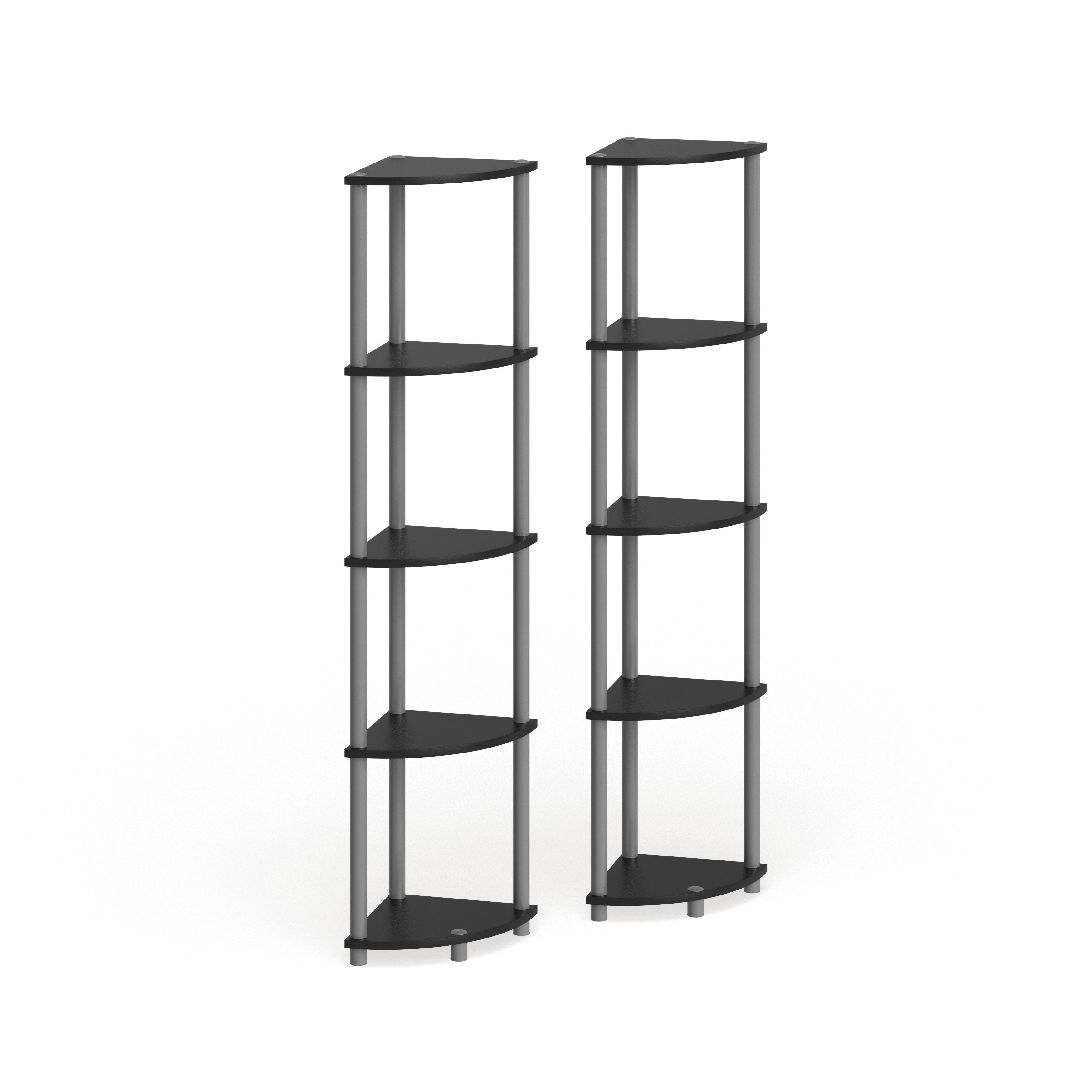 corner shelf unit with glass doors