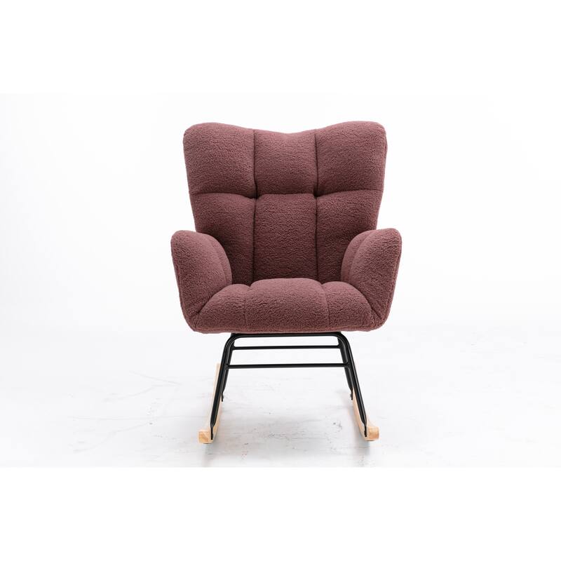 31.5" High Back Buttons Tufted Rocking Chair