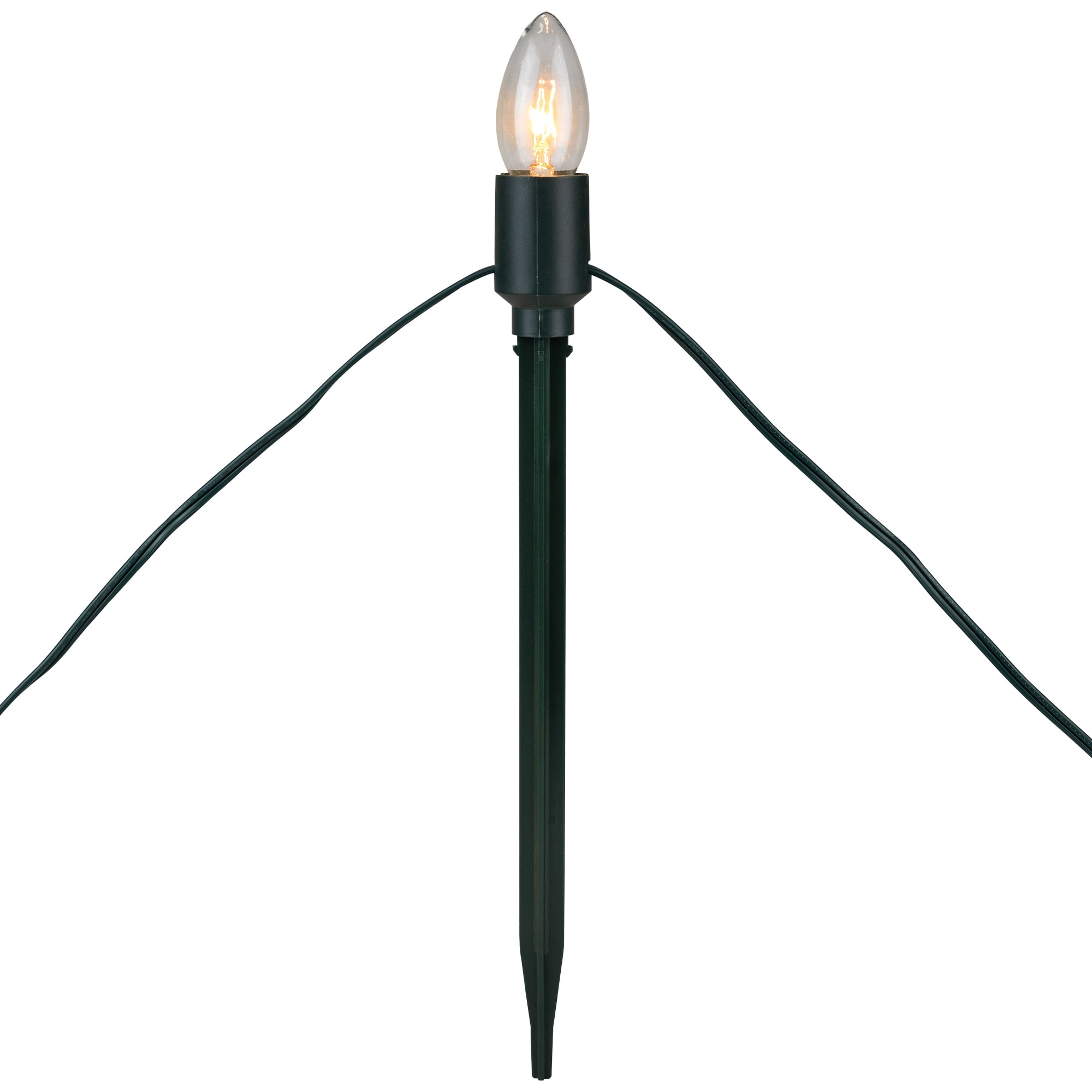 Lighted C9 Christmas Outdoor Pathway Markers - 10.5"- Clear - Set of 15