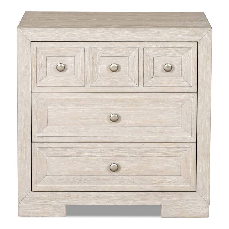 Furniture of America Durem II Modern Classic 3-Piece Solid Wood Panel Bedroom Set with 3-Drawer Nightstand