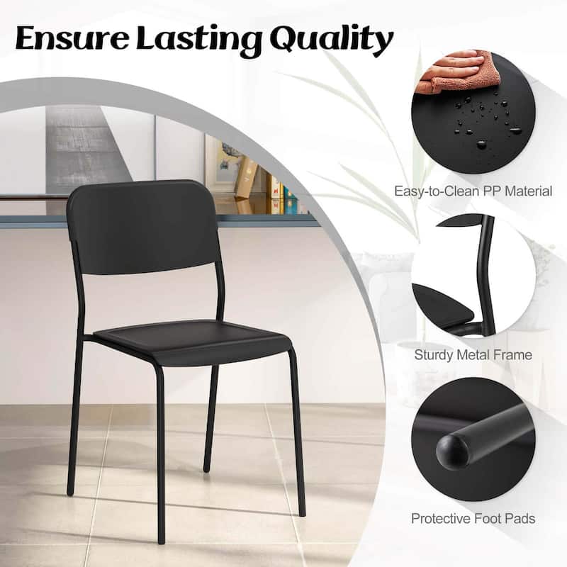 Costway Modern Dining Chairs Set of 4 with Tilted Backrest & Sturdy - See Details