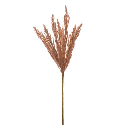 Vickerman 26" Light Brown Glitter Artificial Reed Spray, 3 per bag.