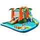 preview thumbnail 1 of 7, Costway Inflatable Bounce House Kids Water Splash Pool Dual Slide Blue - Kids