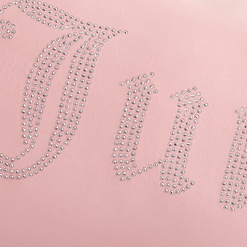 Juicy Couture Silver Rhinestone Pillow 16" x 36"