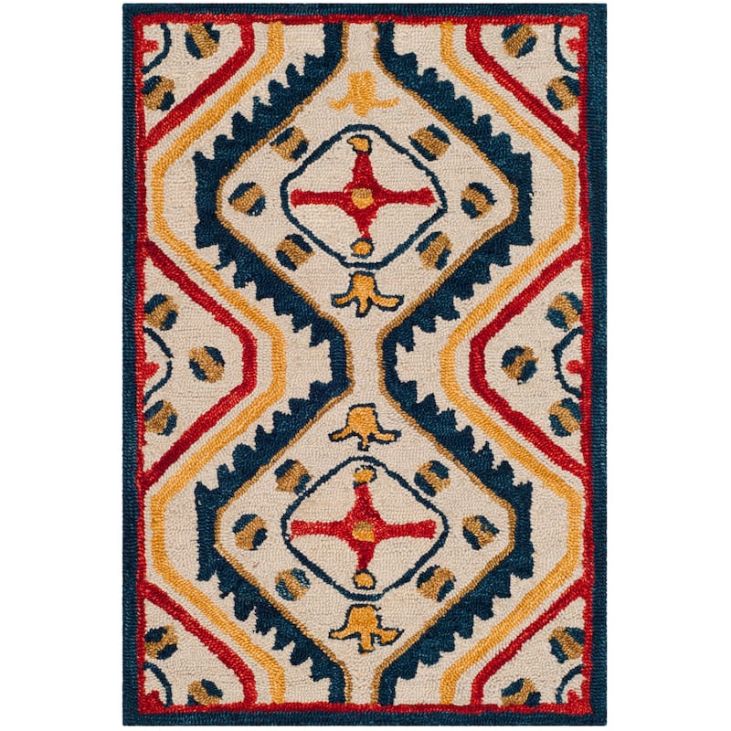 SAFAVIEH Handmade Aspen Rizumi Boho Tribal Wool Rug - 2' x 3' - Ivory/Multi