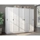 preview thumbnail 31 of 36, Palace Imports 100% Solid Wood Wall Closet System of Wardrobe Armoires with Mirrored, Louvered or Raised Panel Sliding Doors
