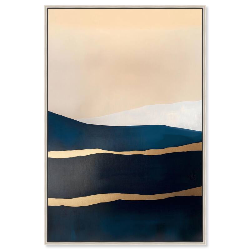 Golden Seam II Canvas by Art Remedy - 20" x 30" - Silver