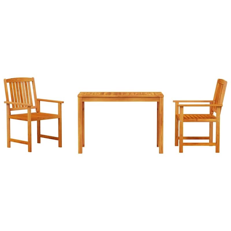 vidaXL Garden Dining Set 3 pcs Brown Solid Acacia wood - 43.3 x 21.7 x 29.5