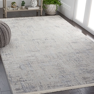SAFAVIEH Whisper Hanako Contemporary Fringe Rug