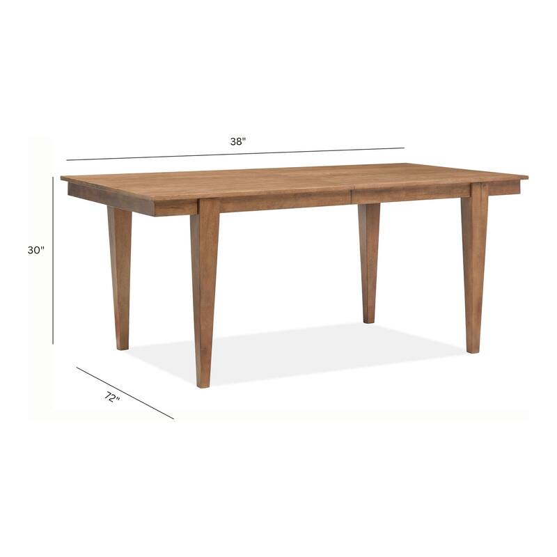 Magnussen Home Lindon Belgian Wheat Extendable Rectangular Dining Table - 38''W x 72''D x 30''H