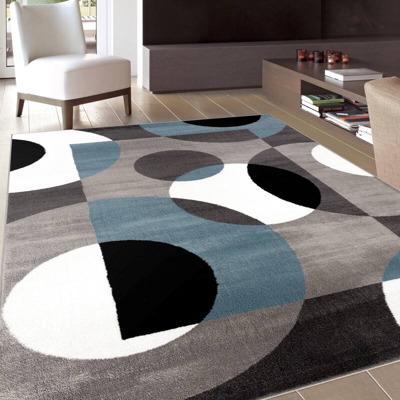 World Rug Gallery Modern Multicolored Geometric Area Rug