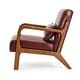 preview thumbnail 30 of 107, Glitzhome Set of 2 30.75"H Mid-Century Modern PU Leather Accent Armchairs with Rubberwood Frame - 25.75"L x 33.75"W x 30.75"H