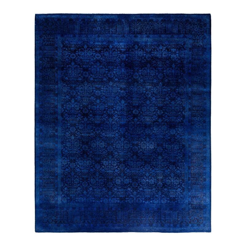 Fine Vibrance One-of-a-Kind Hand-Knotted Area Rug - Purple, 8' 2" x 10' 1" - 8' 2" x 10' 1"