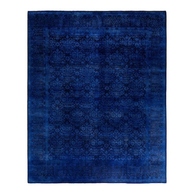 Fine Vibrance One-of-a-Kind Hand-Knotted Area Rug - Purple, 8' 2" x 10' 1" - 8' 2" x 10' 1"