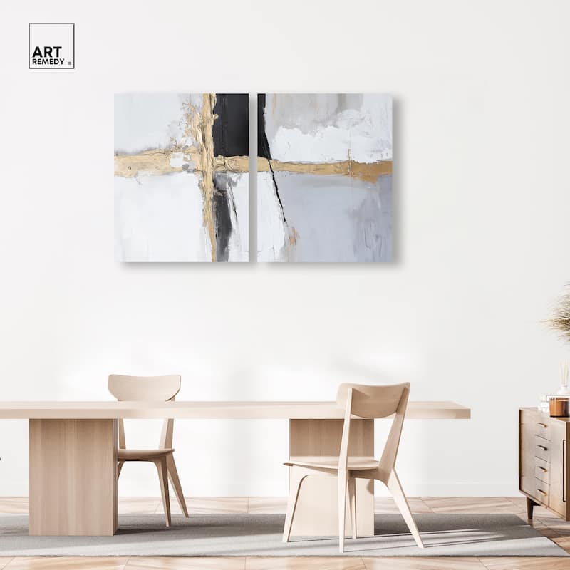 Cracks of Creation IV Canvas Set of 2 by Art Remedy, Gallery Wrapped