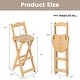 Gymax Set of 2 Bamboo Folding Barstools Counter Height Dining Chairs - Bed Bath & Beyond - 37212192